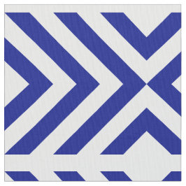 Tela Galones azules y blancos y diamantes geométricos