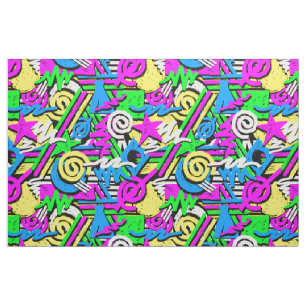 Tela garabato de neón de los años 90