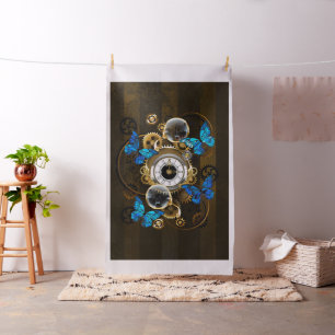 Tela Gases de vapor y mariposas azules