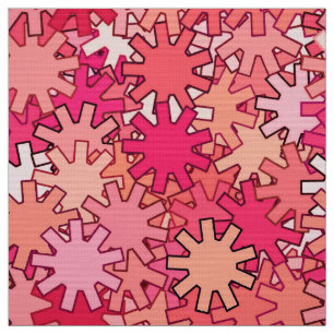 Tela Gases geométricos modernos, rosa coral y rosa