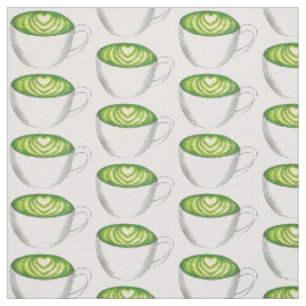 Tela Gastronomía de té verde mate en japonés