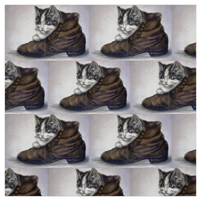 Tela Gatito en un zapato (Retal)