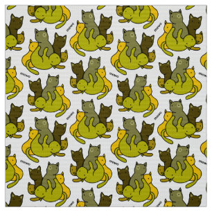 Tela Gatitos de oliva
