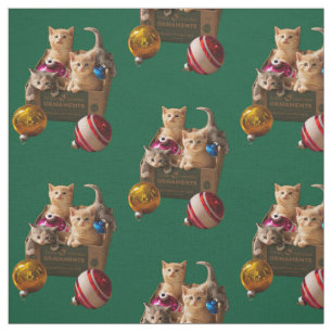 Tela Gatitos en caja de ornamentos