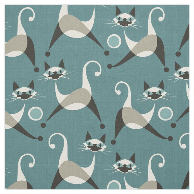 Tela Gatitos Siameses En Juego (Retal)