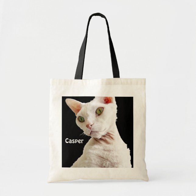 Tela Gato Casper de Devon Rex del blanco del bolso el | (Frente)