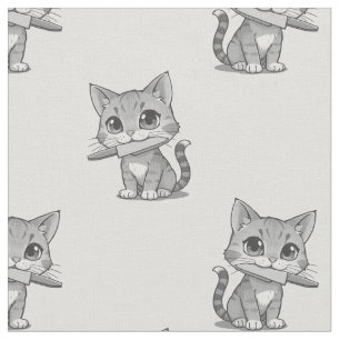 Tela gato con cuchillo