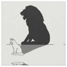 Gato con sombra de león