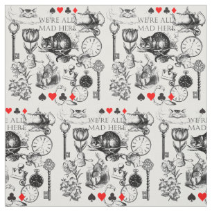 Tela Gato de Cheshire clásico alice en wonderland loco