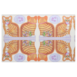 Tela Gato de Tabby con almohada de ratones bailarines