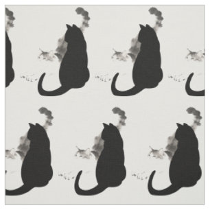 Tela Gato Divertido Amante de Animales Mascotas