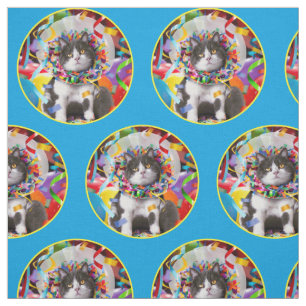 Tela Gato En Cono Fiesta