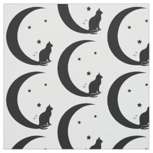 Tela Gato, estrellas, y luna