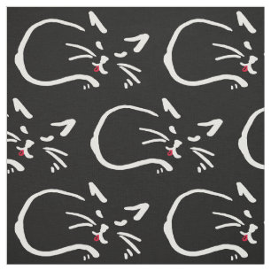 Tela Gato negro, lengua roja