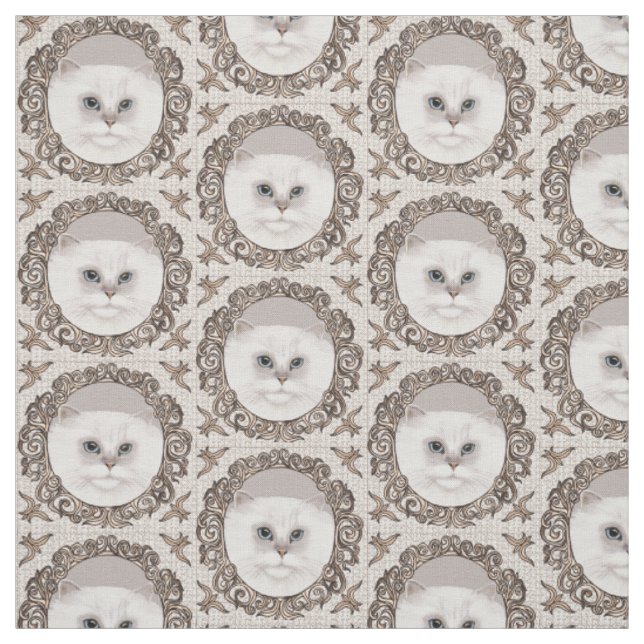 Tela Gato Persa Ornate Elegante (Retal)