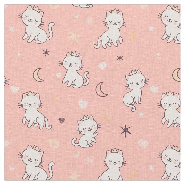 Tela Gato Princesa Adorable (De cerca)