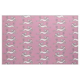 Tela Gatos alados con fondo rosado