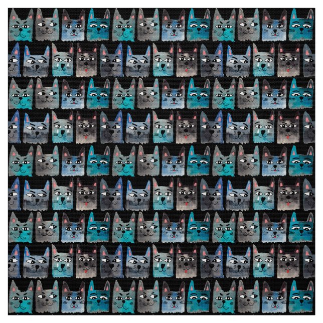 Tela Gatos azules (Retal)
