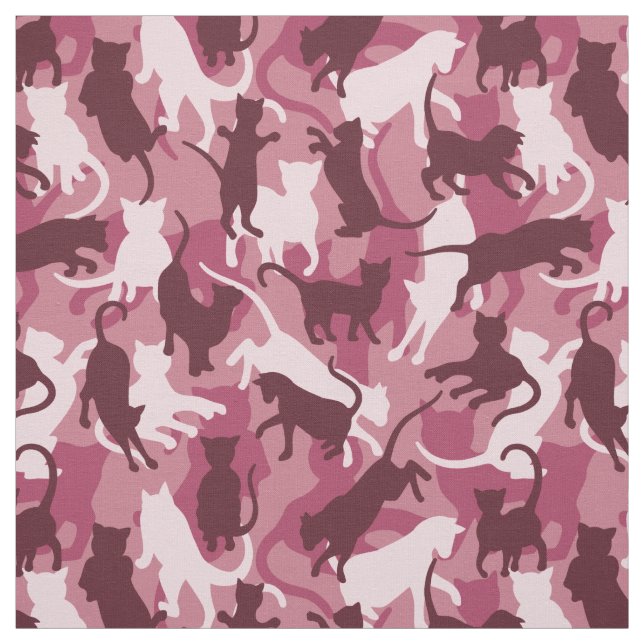 Tela Gatos Camuflaje Rosa (Retal)