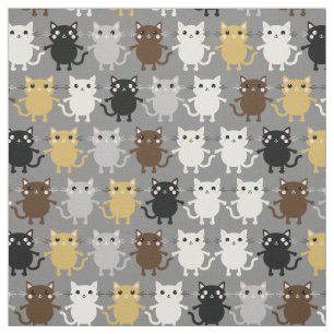 Tela Gatos de dibujos animados lindos habitación de niñ