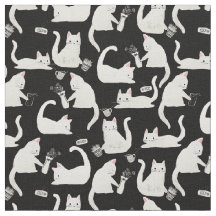 Gatos malos tocando cosas, gatos blancos sobre neg