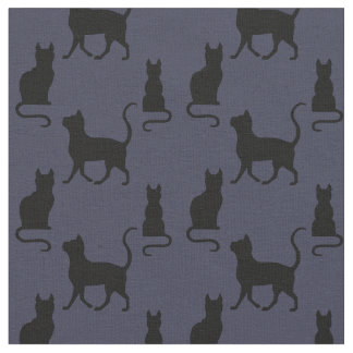 Tela Gatos negros/silueta del gato/del gatito en la