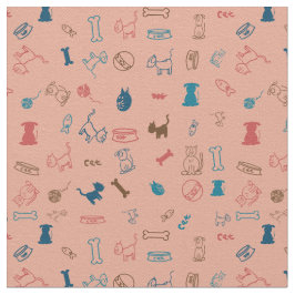 Tela Gatos y perros y los juguetes que aman