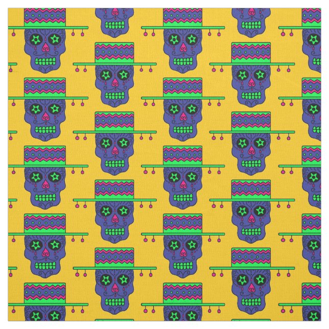 Tela Gaucho Sugar Skull (Retal)