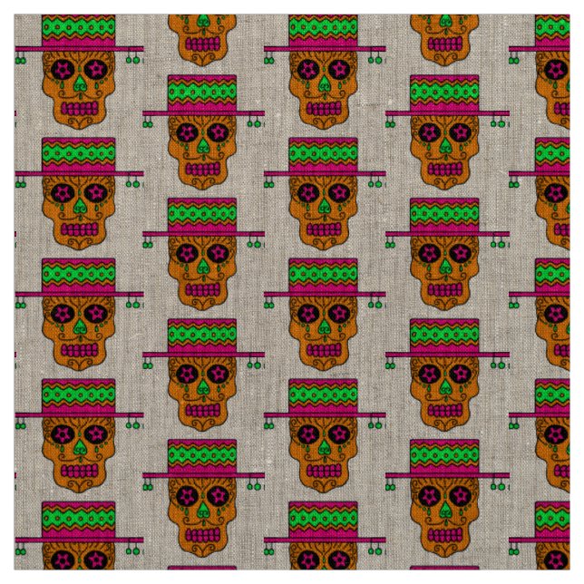 Tela Gaucho Sugar Skull (Retal)