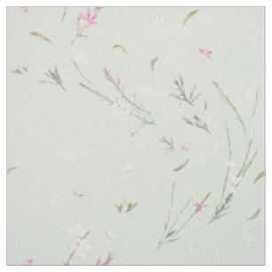 Tela Gaura de Sabio Suave Floral Acuarela