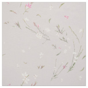 Tela Gaura Floral Acuarela Rosa Suave