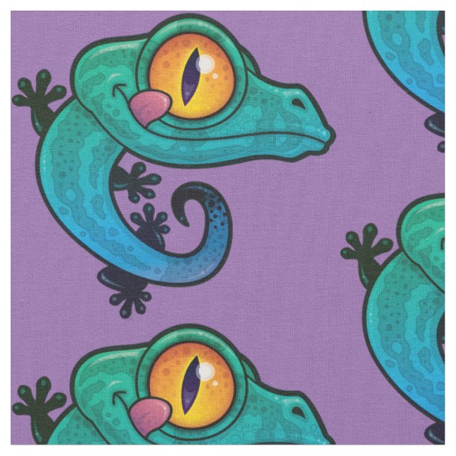 Tela Gecko, Personalizado colorido (De cerca)