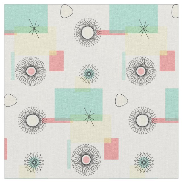 Tela Geo retro atómico (De cerca)