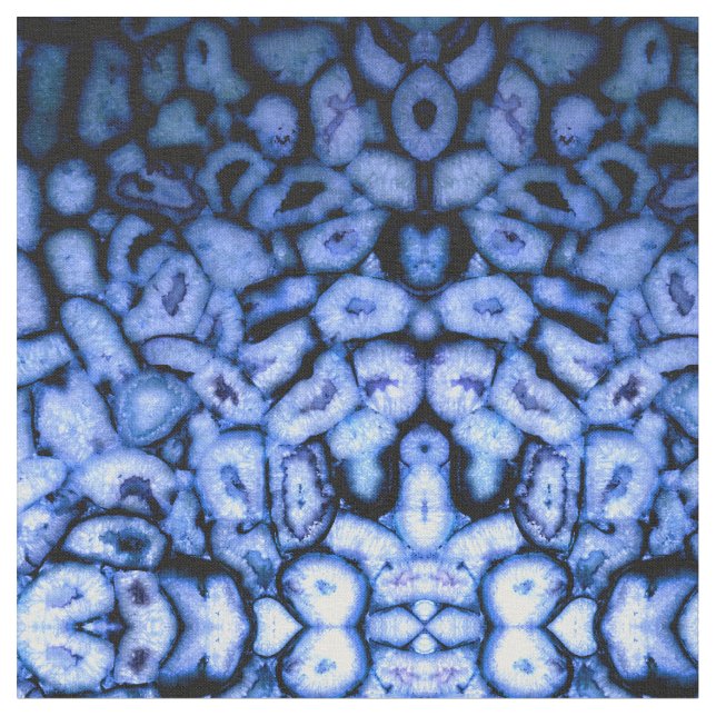 Tela Geodesia de agato de cuarzo azul (De cerca)