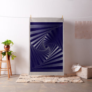 Tela geometría cebra azul