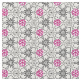 Tela Geometría floral abstracta