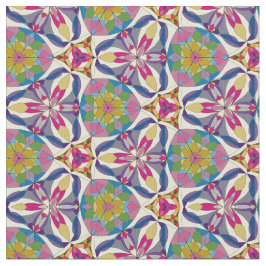 Tela Geometría floral abstracta