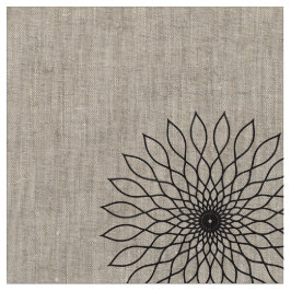 Tela Geometric Flower〜ブラック_濃淡あり〜