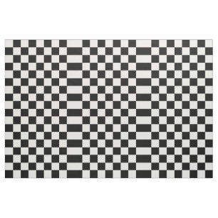 Tela geométrica blanco y negro a cuadros