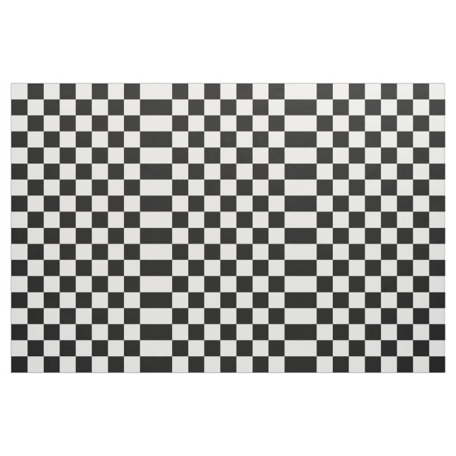 Tela geométrica blanco y negro a cuadros (Yarda)