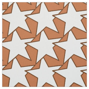 Tela Geométrica de estrella moderna - crema y bronceado