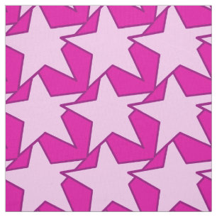 Tela Geométrica de estrella moderna - fucsia y rosa hie