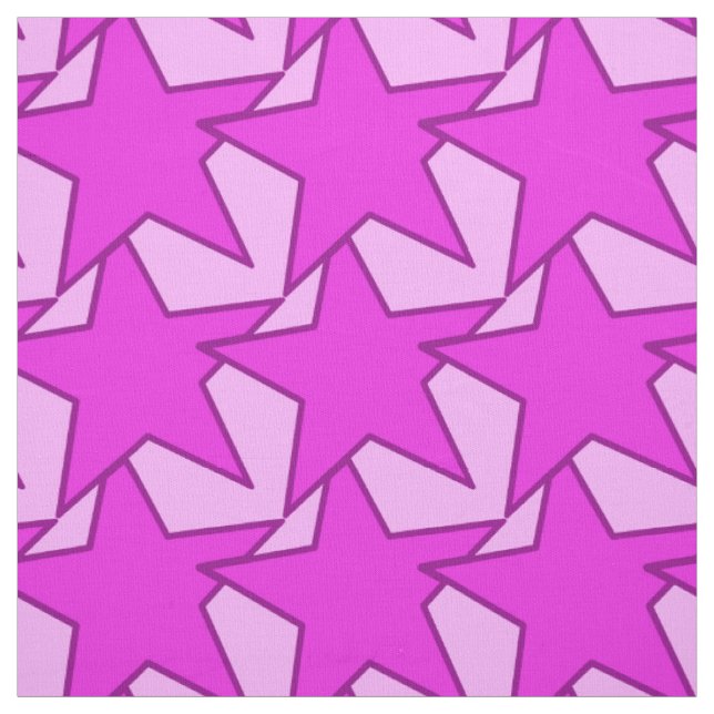 Tela Geométrica de estrella moderna - violeta y rosa (Retal)