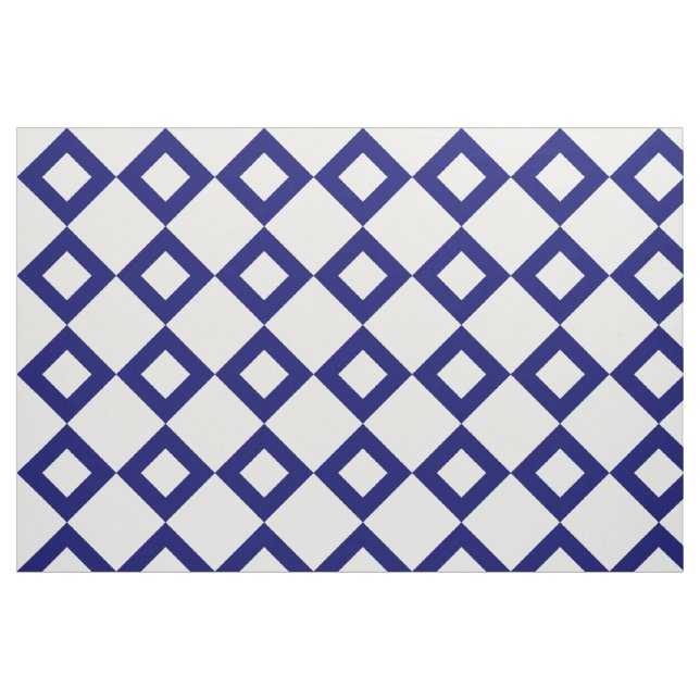 Tela geométrica del modelo del diamante del blanco ("Cuarto gordo" (fat quarter))