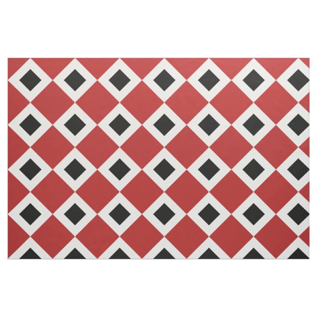 Tela geométrica del modelo del diamante rojo, ("Cuarto gordo" (fat quarter))