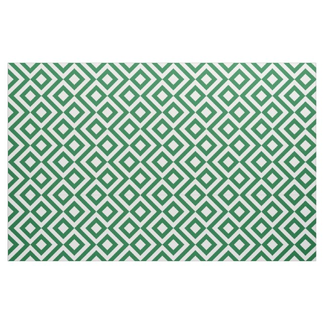 Tela geométrica del modelo del meandro verde y ("Cuarto gordo" (fat quarter))