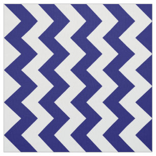 Tela geométrica del zigzag de los azules marinos 