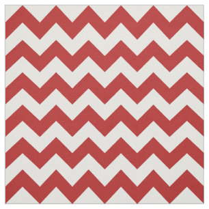 Tela geométrica del zigzag rojo y blanco