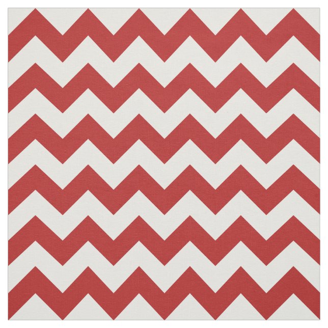 Tela geométrica del zigzag rojo y blanco (Retal)