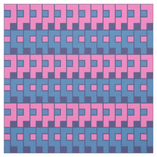 Tela geométrica rosa azul